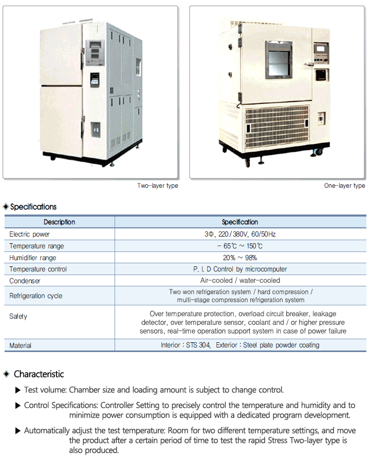 Low & HIGH TemperATURE Test Chamber